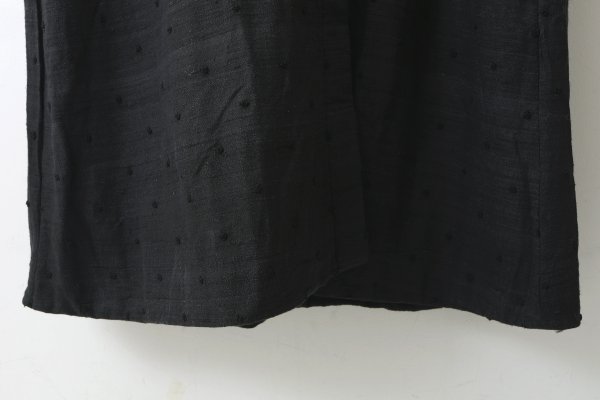 画像7: Khadi Thick Silk & Embroidery Qilting Coat (BK)