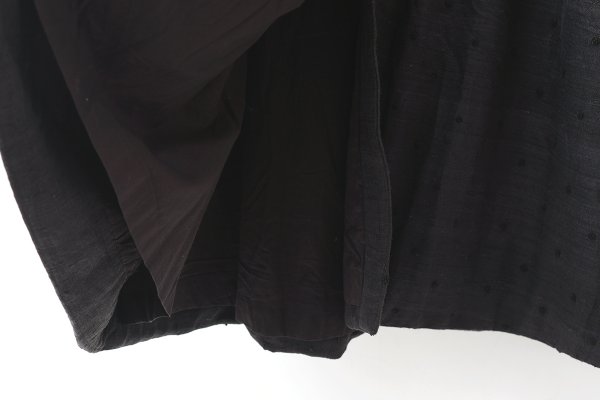 画像8: Khadi Thick Silk & Embroidery Qilting Coat (BK)