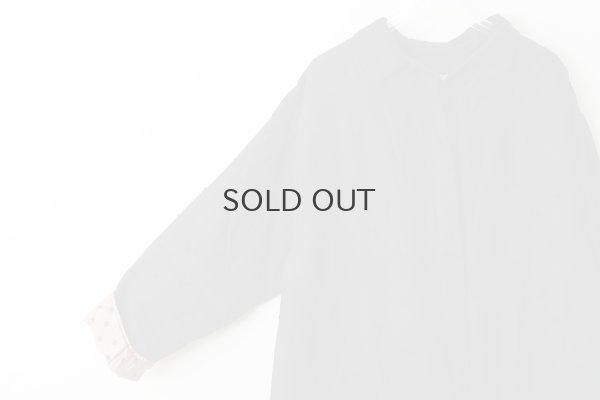 画像9: Khadi Thick Silk & Embroidery Qilting Coat (BK)