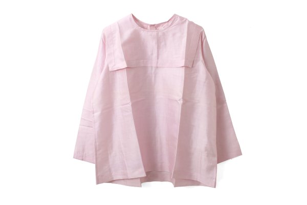 画像1: Khadi Silk Back Button Sailor Blouse (RW)