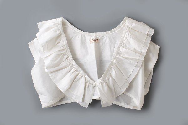 画像1: Khadi Silk Frill Gillet (WH)