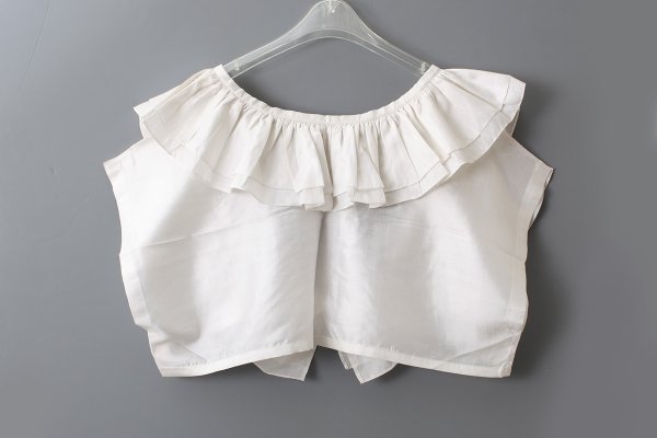 画像2: Khadi Silk Frill Gillet (WH)