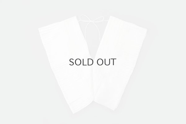 画像1: Khadi Silk Tuck Ruffle Collar (WH)