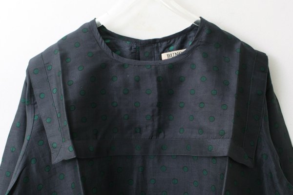 画像3: Khadi Silk Back Button Sailor Blouse (CH)