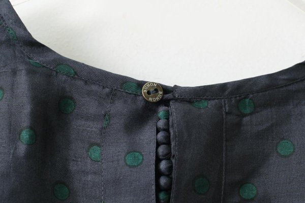 画像6: Khadi Silk Back Button Sailor Blouse (CH)