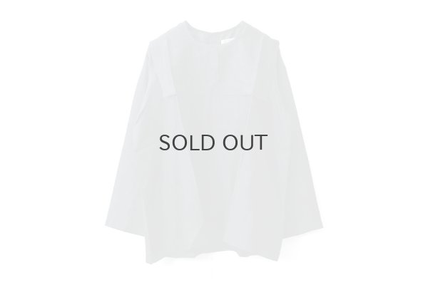 画像1: Khadi Silk Back Button Sailor Blouse (CH)