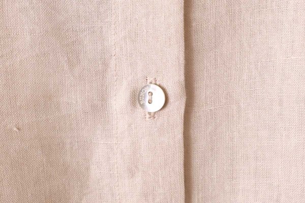 画像6: Khadi Linen Tuck Collar Blouse (EC)