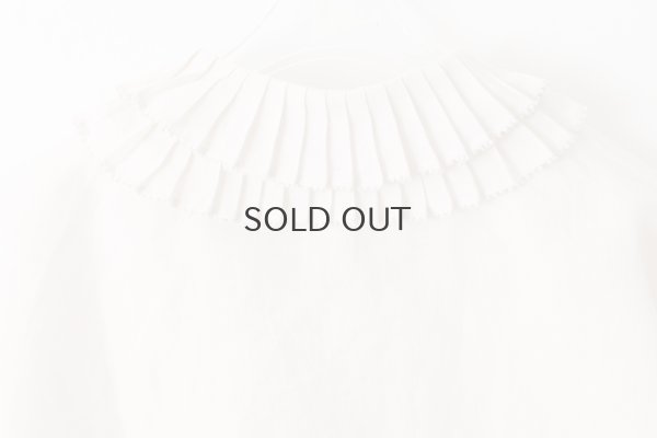 画像8: Khadi Linen Tuck Collar Blouse (EC)