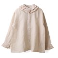 Khadi Linen Tuck Collar Blouse (EC)