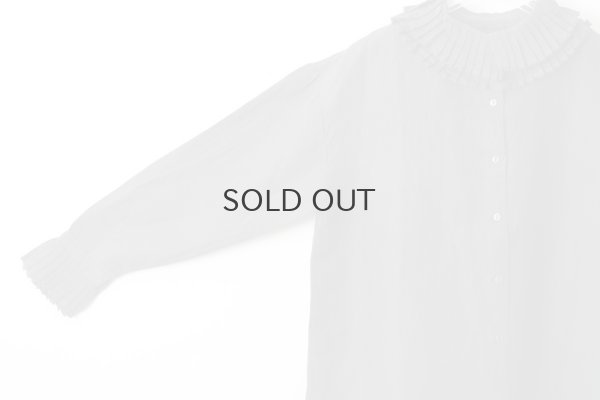 画像3: Khadi Linen Tuck Collar Blouse (CH)