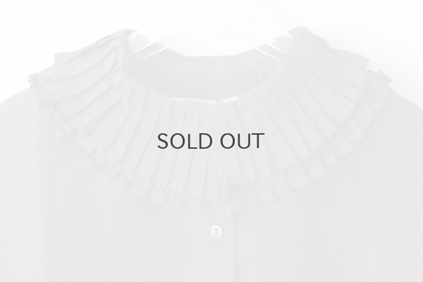 画像4: Khadi Linen Tuck Collar Blouse (CH)