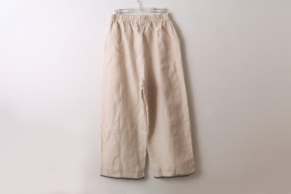 画像2: Khadi Linen Ruffle Tuck pants (EC)