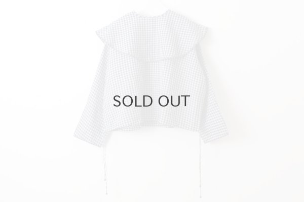 画像3: Khadi Linen Cotton Big Collar Wide Blouse (CH)