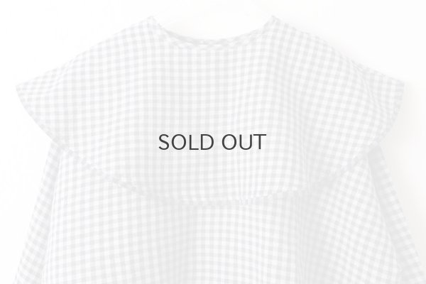 画像4: Khadi Linen Cotton Big Collar Wide Blouse (CH)