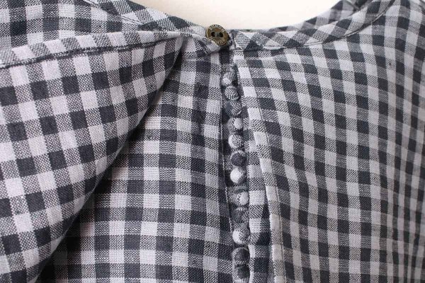 画像12: Khadi Linen Cotton Big Collar Wide Blouse (CH)