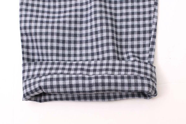 画像8: Khadi Linen Cotton Gingham Check Gingham Frill Overalls  (CH)