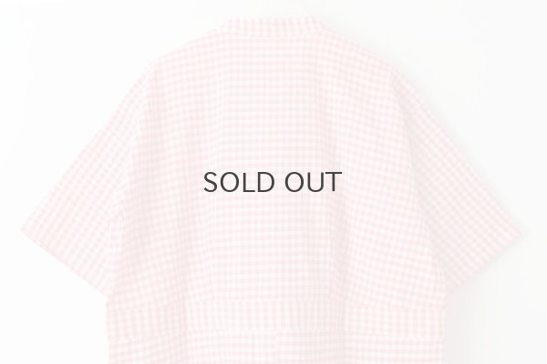 画像9: Khadi Linen Cotton Gingham Check Gingham Frill Overalls  (RD)