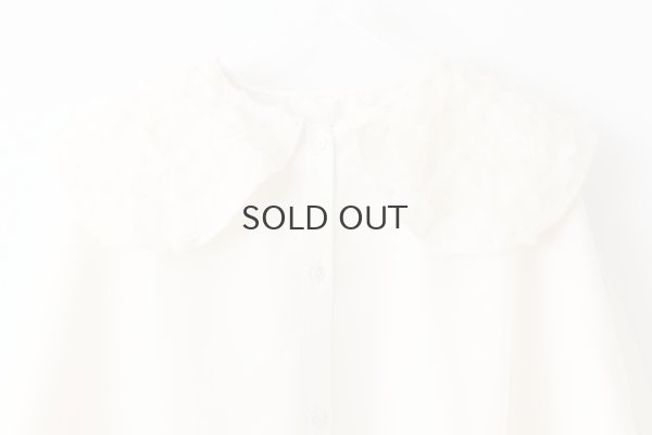 画像3: Khadi Silk Organdy & Embroidery Collar Dress (EC)