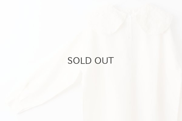 画像6: Khadi Silk Organdy & Embroidery Collar Dress (EC)
