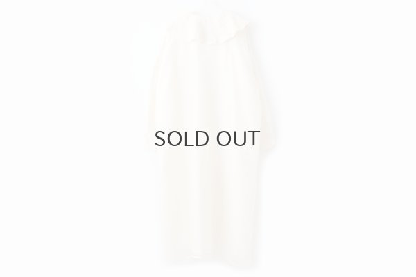 画像2: Khadi Silk Organdy & Embroidery Collar Dress (EC)