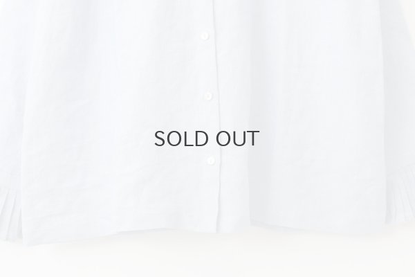 画像7: Khadi Linen Tuck Collar Blouse (LBL)