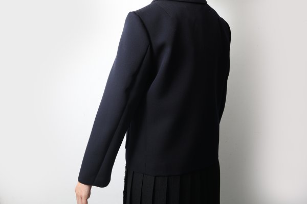 画像21: ウールギャバ 丸襟ジャケット (BK)