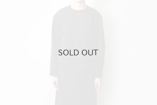 画像12: ビッグボタン ノーカラージャケット (BK)