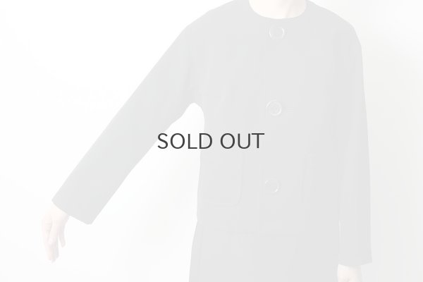 画像15: ビッグボタン ノーカラージャケット (BK)