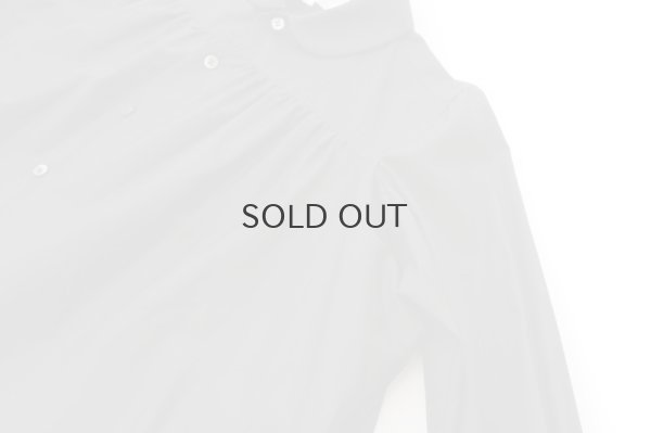 画像4: 丸襟ギャザーブラウス (BK)