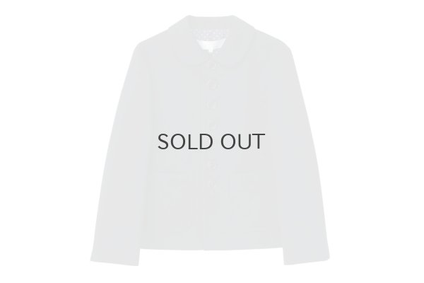 画像1: ウールギャバ 丸襟ジャケット (NV)