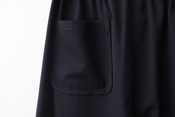 画像5: ウールギャバ後染めパッチポケットギャザーパンツ (NV)