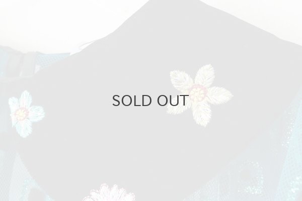 画像11: ナイロンチュールプリント×エステルベルベット刺繍ブラウス (TQ)