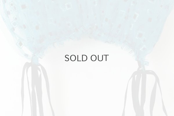 画像5: ナイロンチュールプリント×エステルベルベット刺繍ブラウス (TQ)