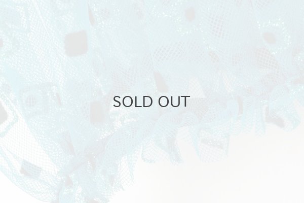 画像6: ナイロンチュールプリント×エステルベルベット刺繍ブラウス (TQ)