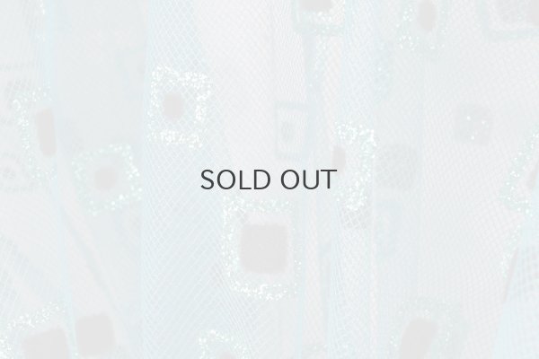 画像12: ナイロンチュールプリント×エステルベルベット刺繍ブラウス (TQ)