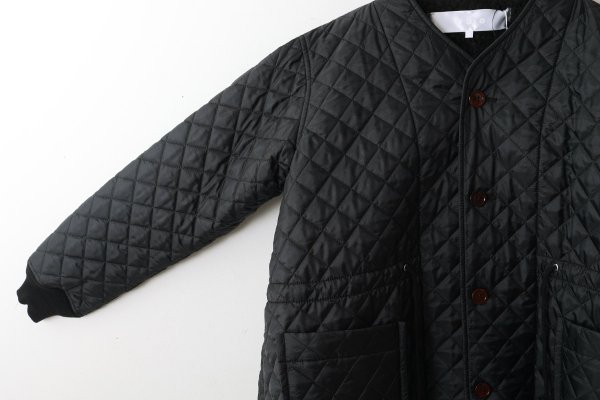 画像5: SALE30%OFF エステルタフタキルティングノーカラーコート(BK)