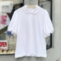 綿天竺バルーンスリーブカットソー (WH)