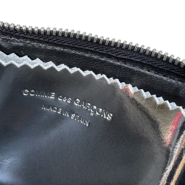 画像4: CDG WALLET Mirror Inside ジップウォレット (BK×SV)