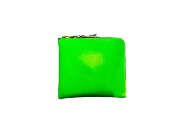 画像1: CDG WALLET SUPER FLUO ジップウォレット  (GR×BL)