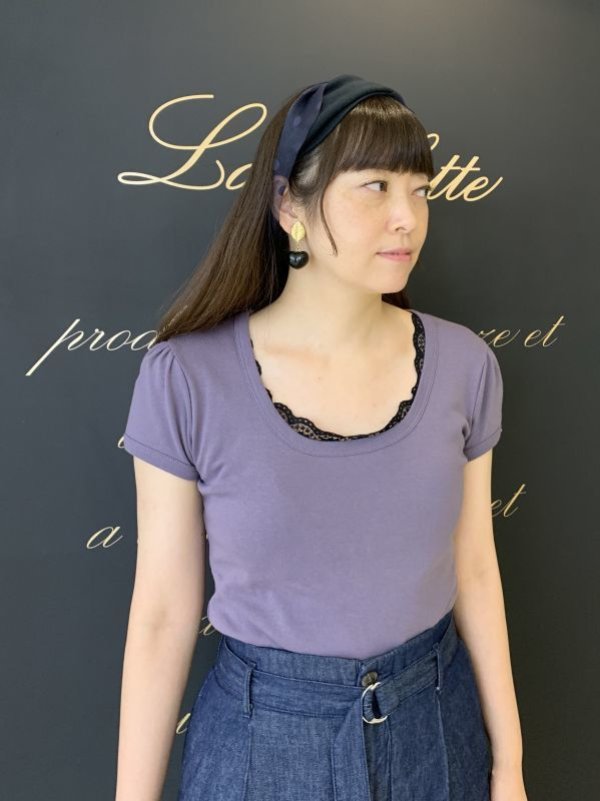 画像7: SALE30%OFF!! Uネックパフスリーブカットソー 049-09 (PRUNE)