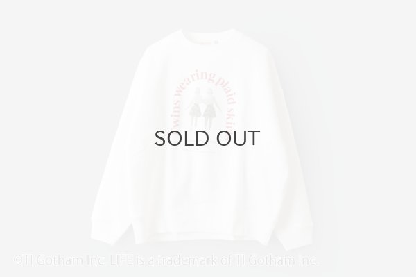 画像1: GOOD ROCK SPEED | Twins wearing plaid skirts SWEAT (WH) 