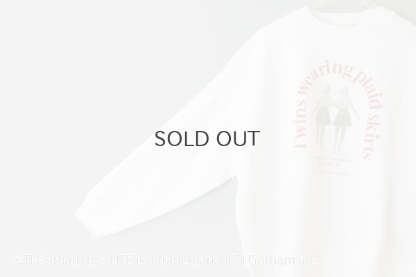 画像5: GOOD ROCK SPEED | Twins wearing plaid skirts SWEAT (WH) 