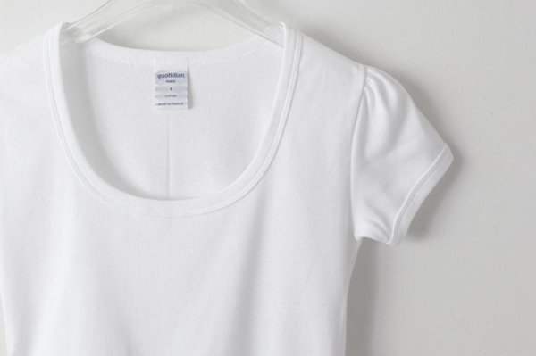 画像3: SALE30%OFF!! Uネックパフスリーブカットソー 049-09 (BLANC)