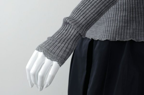 画像12: ML LANAMICRO PLISSE' C/PIZZETTO 307(NERO)