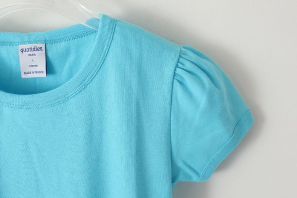 画像3: SALE30%OFF!! クルーネックパフスリーブカットソー 145-09（TURQUOISE）