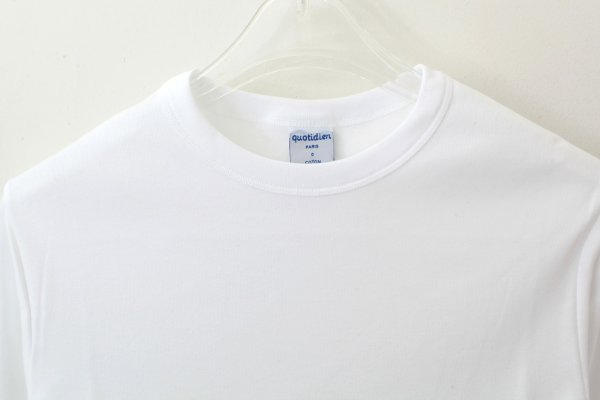 画像3: クルーネック 五分袖カットソー 103-07 (BLANC)