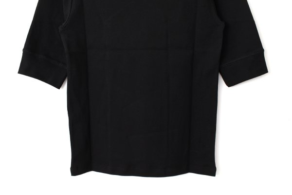 画像7: クルーネック 五分袖カットソー 103-07 (NOIR)