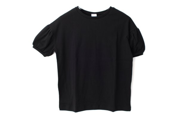 画像4: ドロップショルダー パフスリーブカットソー 150-18 (NOIR)
