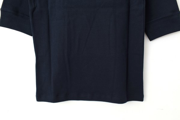 画像8: クルーネック 五分袖カットソー 103-07（NAVY）