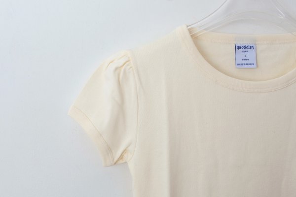 画像3: SALE30%OFF!! クルーネックパフスリーブカットソー 145-09 (ECRU)